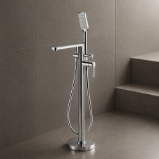 Abode Levarto Floor Standing Bath Shower Mixer - Chrome