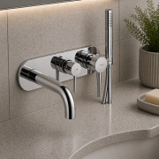 Abode Chao Wall Mounted Bath Shower Mixer - Chrome Bathroom Taps Abode Chao Wall Mounted Bath Shower Mixer - Chrome Bathroom Taps