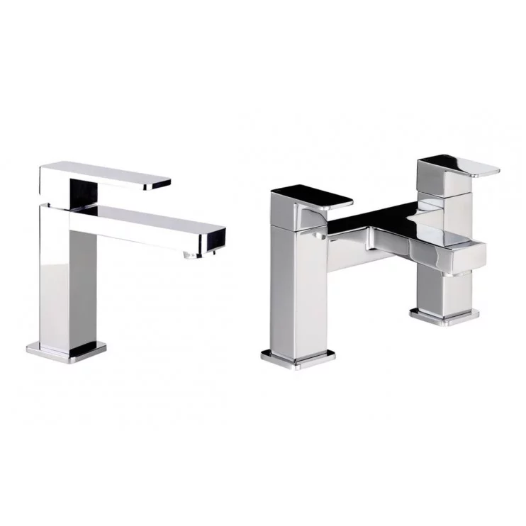 Abode Fervour Chrome Bathroom Tap Pack (Basin Mixer & Bath Filler) - Chrome Bathroom Taps