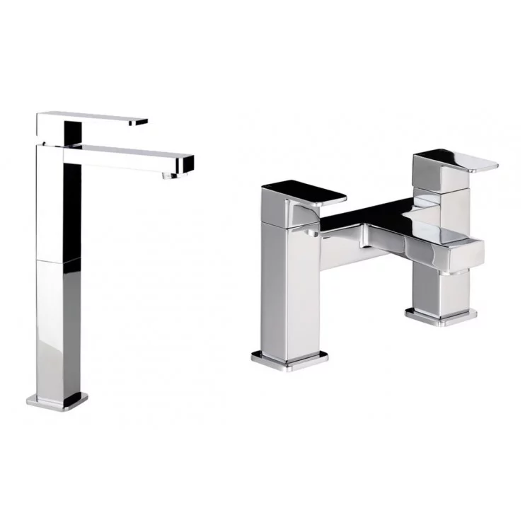 Abode Fervour Pack Offer 3 (Tall Basin Mixer & Bath Filler) - Chrome Abode Fervour Bathroom Chrome Tap Pack (Tall Basin Mixer & Bath Filler) - Chrome