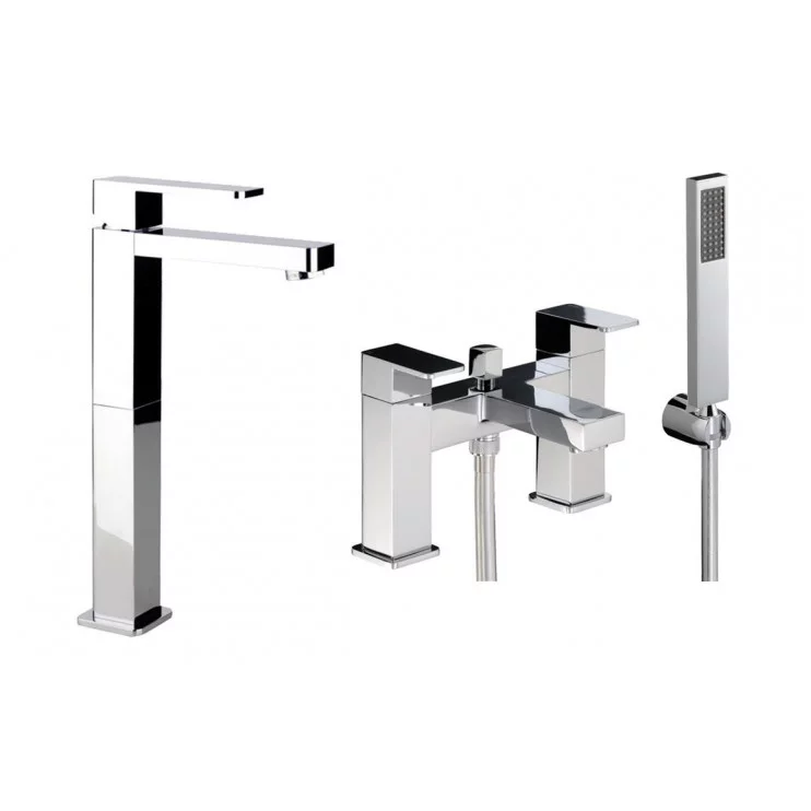 Abode Fervour Pack Offer 4 (Tall Basin Mixer & Bath/Shower Mixer) - Chrome Abode Fervour Bathroom Chrome Pack (Tall Basin Mixer & Bath/Shower Mixer)