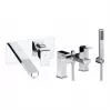 Abode Fervour Bathroom Chrome Tap Pack Offer (Wall Mounted Basin Mixer & Bath/Shower Mixer)
