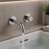 Abode Chao Wall Mounted 2-Hole Bath Mixer - Chrome Bathroom Taps