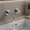 Abode Chao Wall Mounted 2-Hole Bath Mixer - Chrome Bathroom Taps