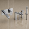 Abode Fervour Bathroom Chrome Tap Pack Offer (Wall Mounted Basin Mixer & Bath/Shower Mixer)