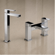 Abode Fervour Bathroom Chrome Tap Pack (Tall Basin Mixer & Bath Filler) - Chrome