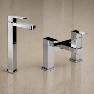 Abode Fervour Bathroom Chrome Tap Pack (Tall Basin Mixer & Bath Filler) - Chrome