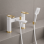 Abode Levarto Deck Mounted Bath Shower Mixer - Matt White & Brass