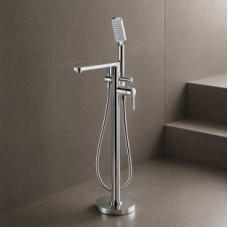 Abode Levarto Floor Standing Bath Shower Mixer - Chrome