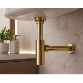Abode Uno Basin Bottle Trap - Brushed Brass Abode Uno Basin Bottle Trap - Brushed Brass