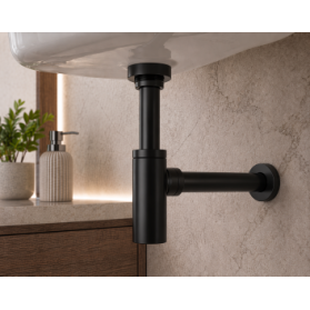 Abode Uno Basin Bottle Trap - Matt Black Abode Uno Basin Bottle Trap - Matt Black