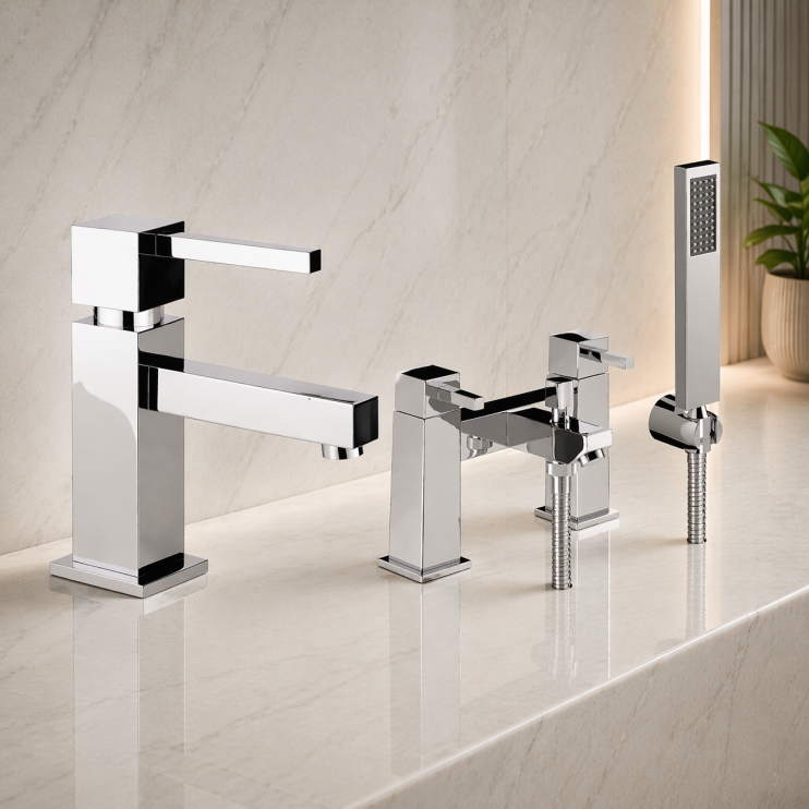 Abode Zeal Bathroom Chrome Tap Pack Offer (Basin Mixer & Bath/Shower Mixer) Abode Zeal Bathroom Chrome Tap Pack Offer (Basin Mixer & Bath/Shower Mixer)