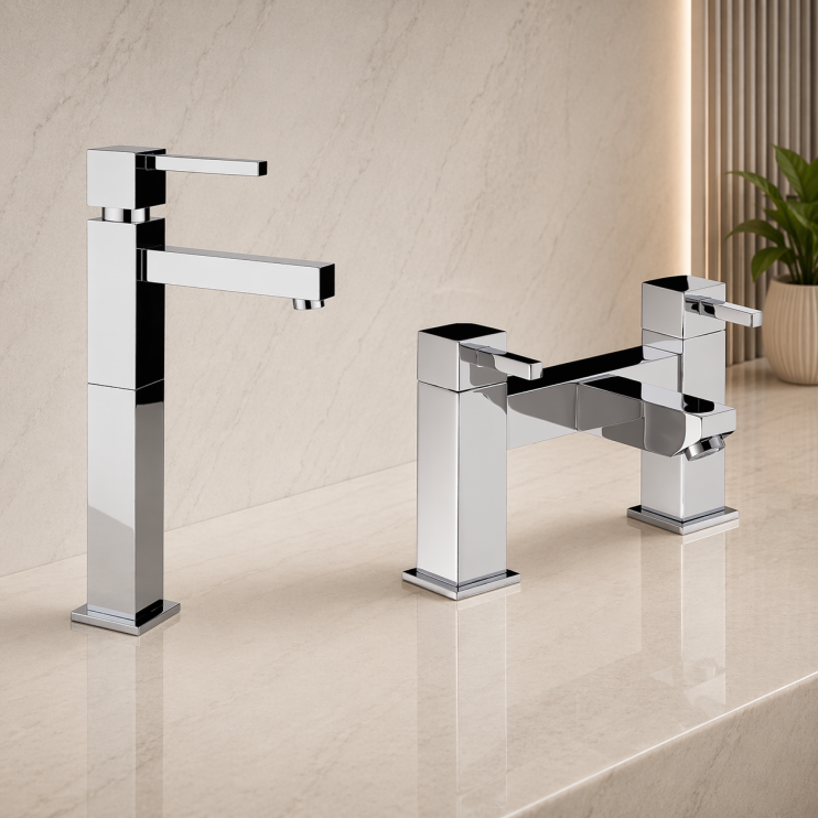 Abode Zeal Chrome Bathroom Pack (Tall Basin Mixer & Bath Filler) Abode Zeal Chrome Bathroom Pack (Tall Basin Mixer & Bath Filler)