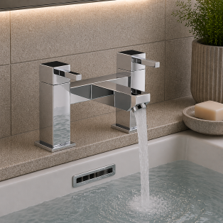 Abode Zeal Deck Mounted Bath Filler - Chrome Abode Zeal Deck Mounted Bath Filler - Chrome