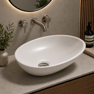 Ava 320x220mm Mini Resin Washbowl - White Ava 320x220mm Mini Resin Washbowl - White