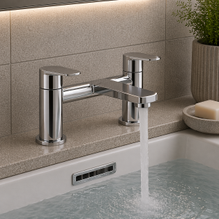 Cassini Bath Filler - Chrome Bathroom Taps Cassini Bath Filler - Chrome Bathroom Taps