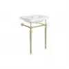 Celine 810mm 1TH Console Basin - Brushed Brass
