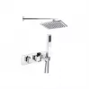 Lyra Shower Pack One - Two Outlet Twin Shower Valve w/Handset & ABS Overhead - Chrome Lyra Shower Pack One - Two Outlet Twin Shower Valve w/Handset & ABS Overhead - Chrome