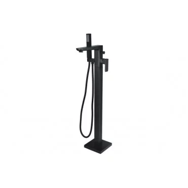 Berio Floor Standing Bath/Shower Mixer - Matt Black Bathroom Taps