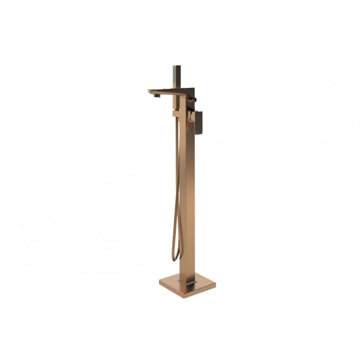 Berio Floor Standing Bath/Shower Mixer - Brushed Bronze Bathroom Taps
