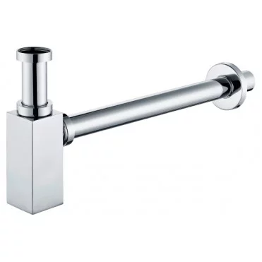 Modern Square Bottle Trap - Chrome