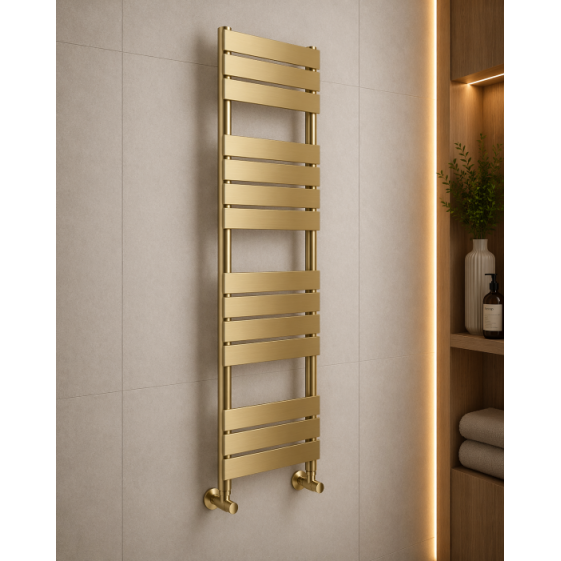 Trend Square Ladder Radiator (500x1500mm) - Brushed Brass