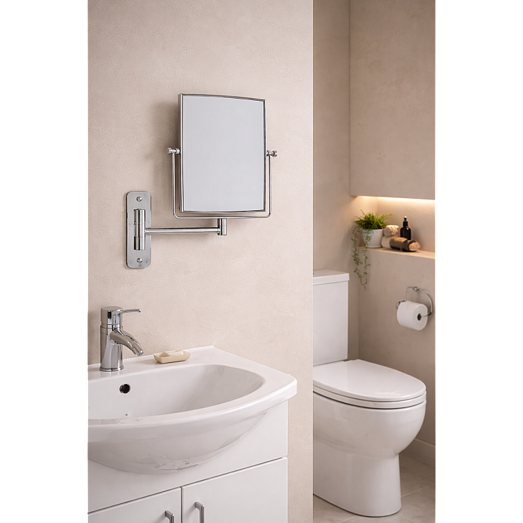 Origins Living Addison Reversible 3x Magnifying Wall Mirror - Chrome ADS-007312-CH