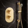 Aurora Round Shower Valve & Kit Pack 2 - Brushed Brass Aurora Round Shower Valve & Kit Pack 2 - Brushed Brass