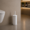 Origins Living Flip Toilet Brush Freestanding - Matt White 5233-22