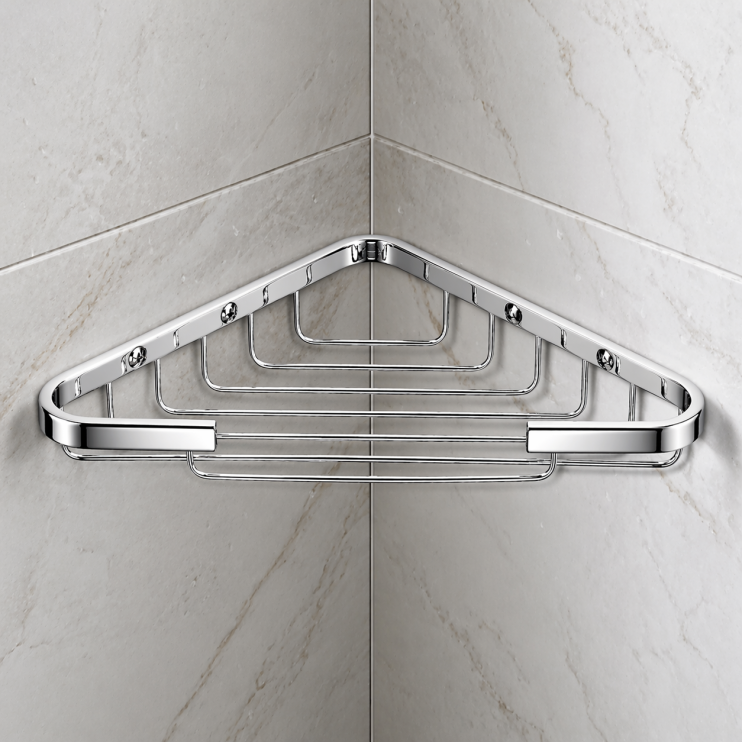 Origins Living Dakota Corner Basket - Chrome 2480-13