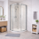 Classix 900mm x 6mm Glass 1 Door Quadrant - Chrome