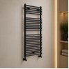 Teplo Round Ladder Radiator (500x1190mm) - Black