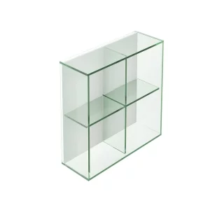 Storage Glass Boxing Pier B008516 Origins Living Pier Glass 4 Box Shelf Square - Clear B008516