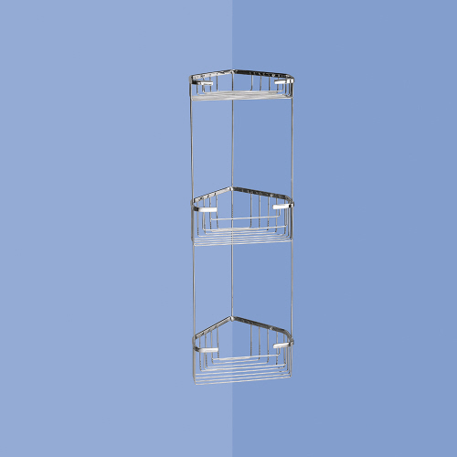 Origins Living Gedy Triple Corner Basket - Chrome 2484-13