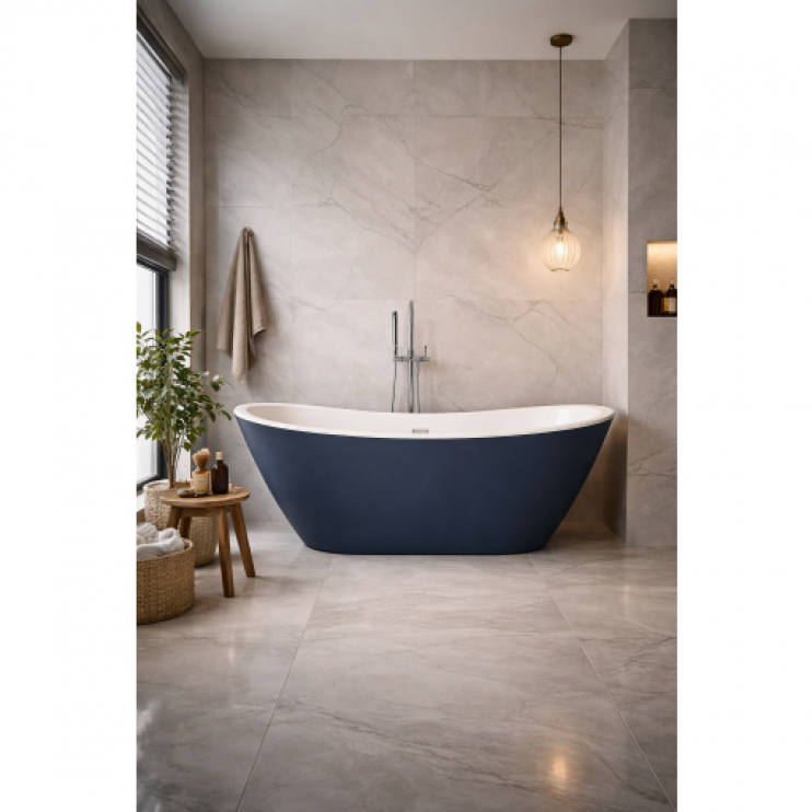 Belmont Freestanding 1700x780x690mm Bath - Matt Blues Belmont Freestanding 1700x780x690mm Bath - Matt Blues