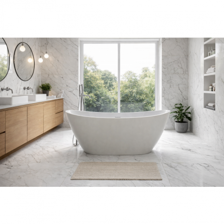 Belmont Freestanding 1700x780x690mm Bath - Latte Belmont Freestanding 1700x780x690mm Bath - Latte