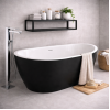 Harlesden Freestanding 1655x745x580mm 0TH Bath - Matt Black