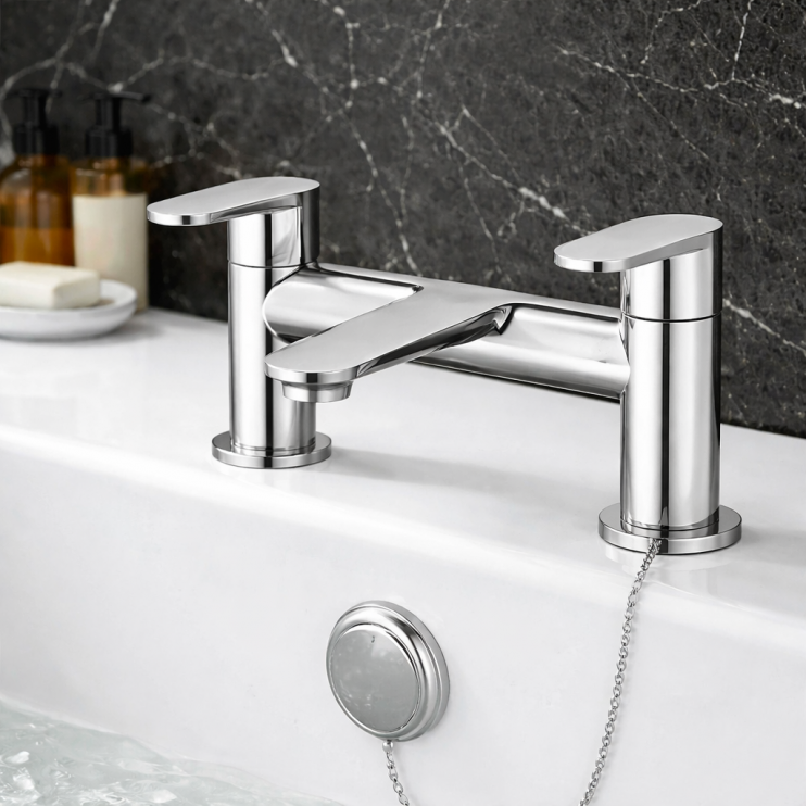 Loire Bath Filler - Chrome Bathroom Taps