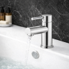 Bathroom Basin Mixers Chrome DITS1296 Liscia Basin Mixer & Waste - Chrome Bathroom Taps