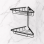 Elena 2-Tier Corner Shower Caddy - Black