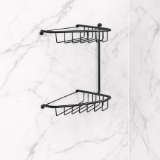 Elena 3-Tier Corner Shower Caddy - Black