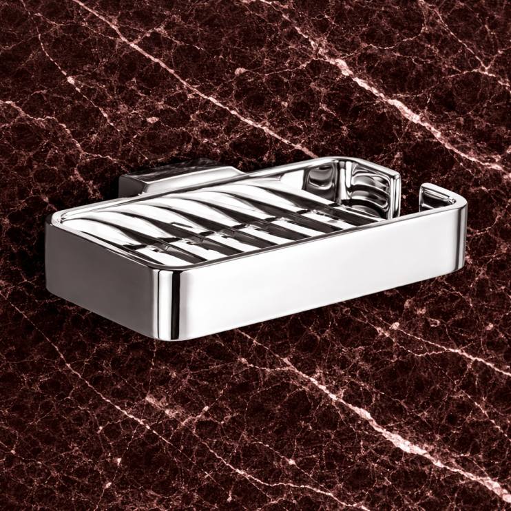 Origins Living Lounge Metal Soap Basket - Chrome 5412-13 Bathroom Accessory