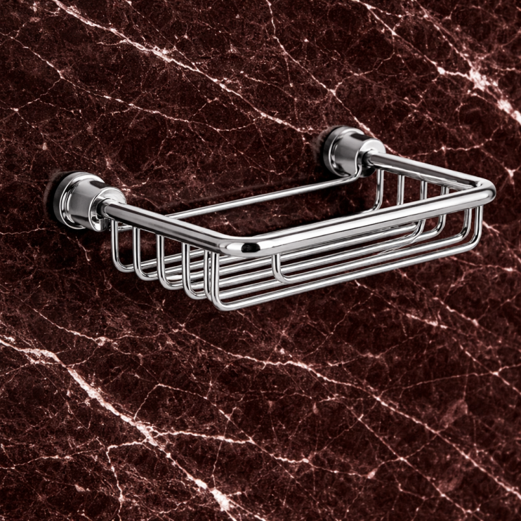Origins Living Square Wire Soap Basket - Chrome 052936