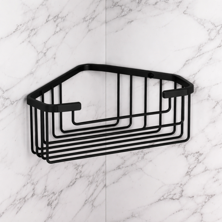 Origins Living Gedy Deep Corner Basket - Black 2483-14