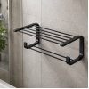 outline Black 3235-14 Origins Living Outline Double Towel Rack - Black 3235-14 Origins Living Outline Double Towel Rack - Black 3235-14 Bathroom Wall Accessories
