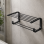 Origins Living Outline Double Towel Rack - Black 3235-14 Bathroom Wall Accessories