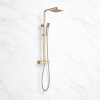 Columns Showers brushed Brass DICM0748 Cosmic Square Thermostatic Bar Mixer w/Riser Kit - Brushed Brass