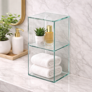 Origins Living Pier Glass 2 Box Shelf Rectangular - Clear B008455