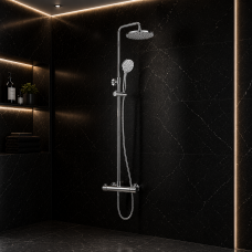 VitrA Aquaheat Bliss 250 Thermostatic Shower Column - Chrome