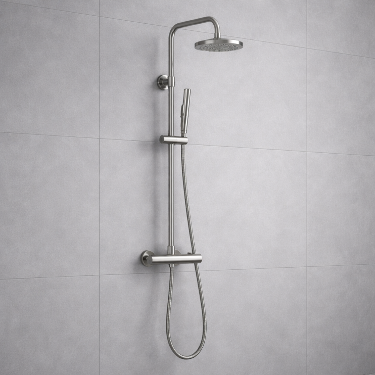 Column Showers Nickel/Steel